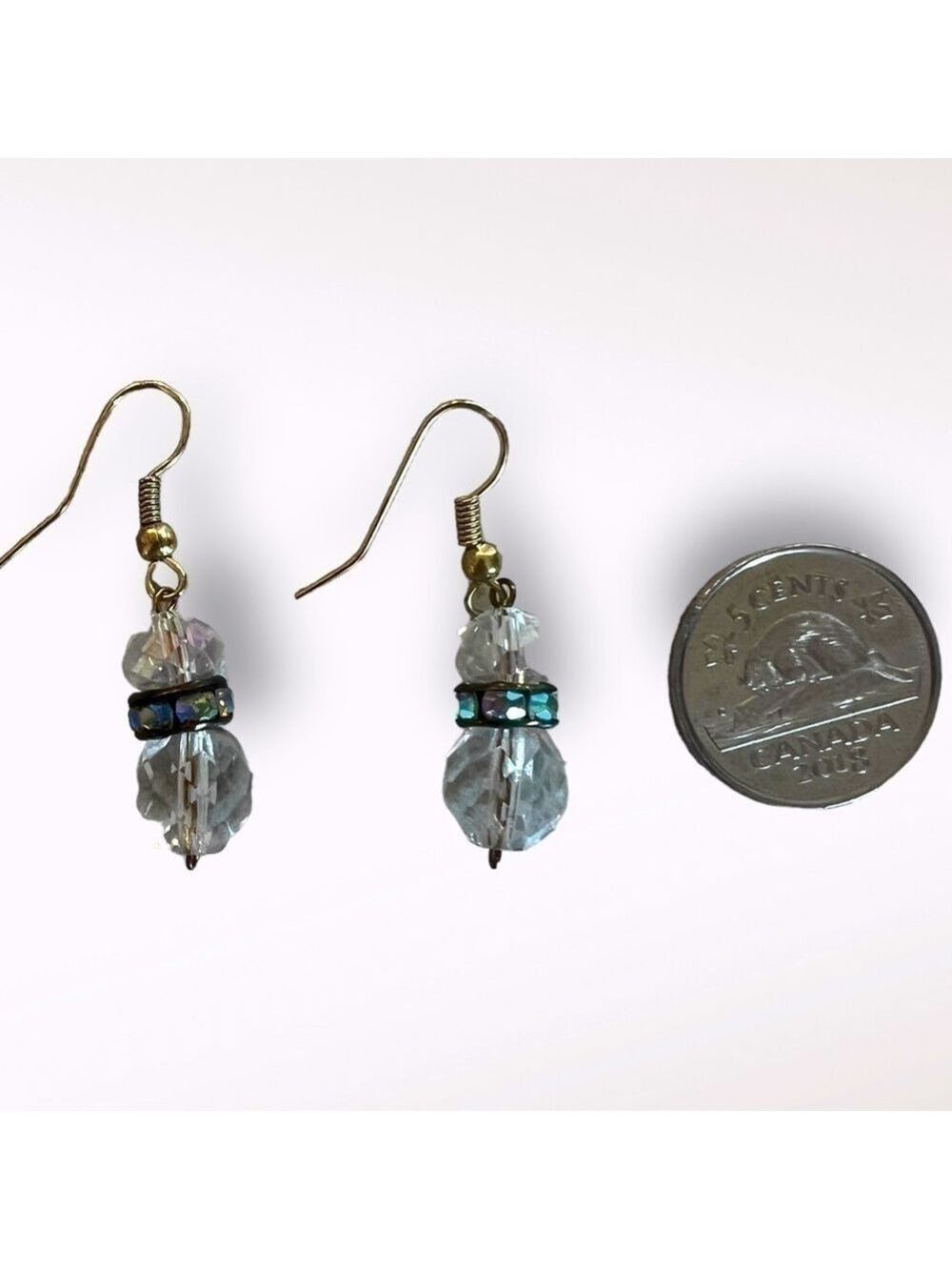 SMALL dangly beaded earrings